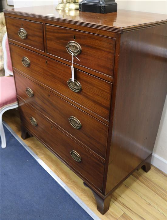 A Regency mahogany chest of drawers, W.95cm